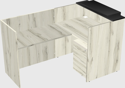 L-shaped modular reception
