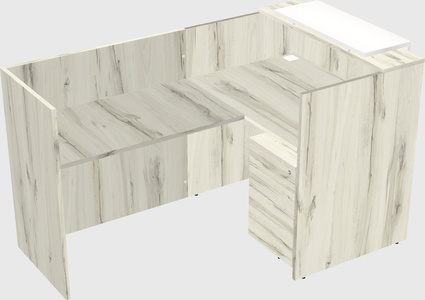 L-shaped modular reception
