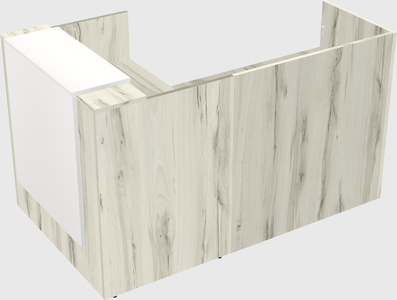 L-shaped modular reception
