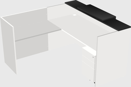 L-shaped modular reception