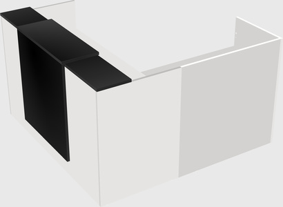 L-shaped modular reception