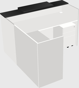 L-shaped modular reception