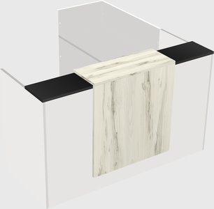 L-shaped modular reception