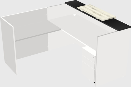 L-shaped modular reception