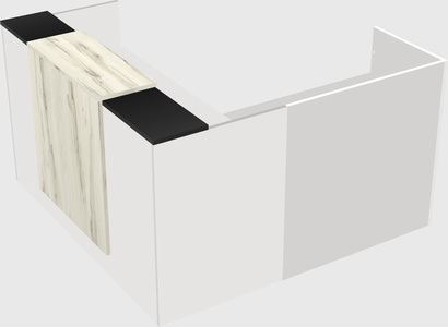 L-shaped modular reception