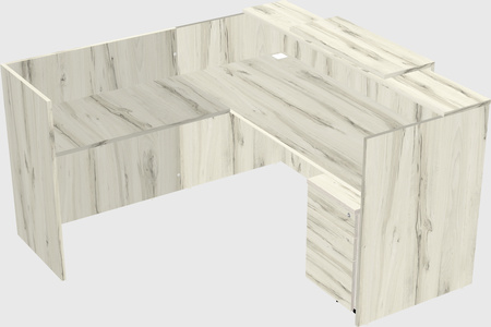 L-shaped modular reception