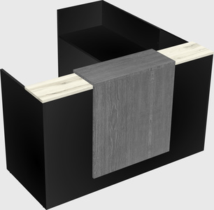 L-shaped modular reception