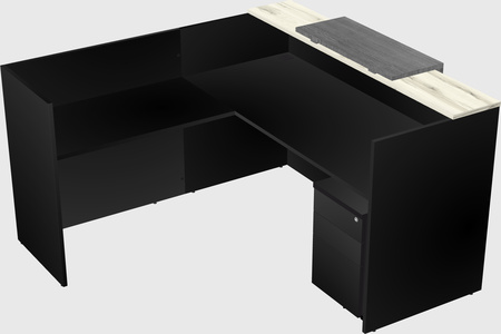 L-shaped modular reception