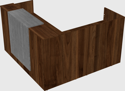 L-shaped modular reception