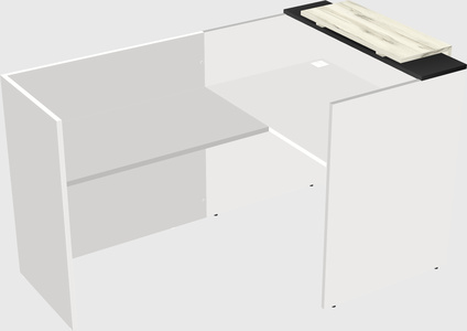 L-shaped modular reception