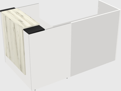 L-shaped modular reception
