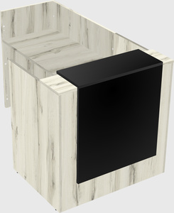 L-shaped modular reception