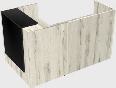 L-shaped modular reception