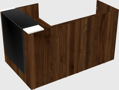 L-shaped modular reception