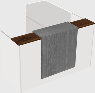 L-shaped modular reception
