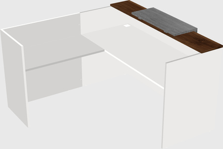 L-shaped modular reception