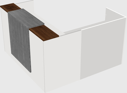 L-shaped modular reception