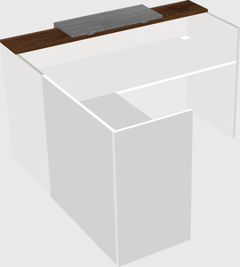L-shaped modular reception