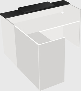 L-shaped modular reception