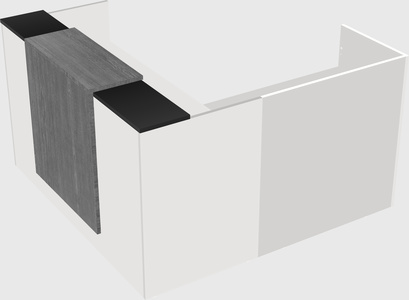 L-shaped modular reception