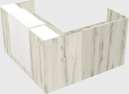 L-shaped modular reception