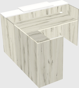 L-shaped modular reception