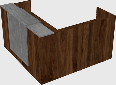 L-shaped modular reception