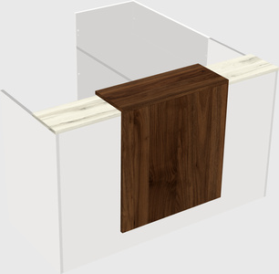 L-shaped modular reception