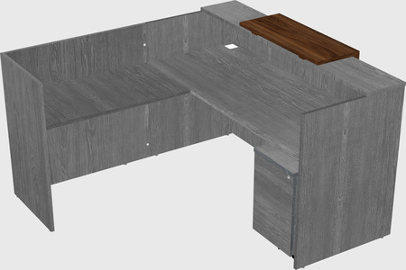 L-shaped modular reception