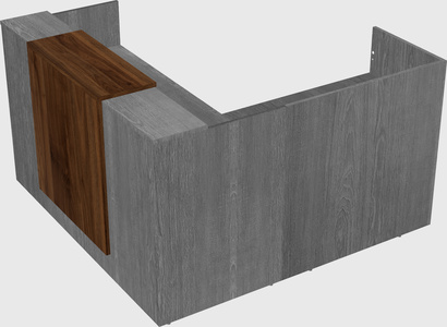 L-shaped modular reception