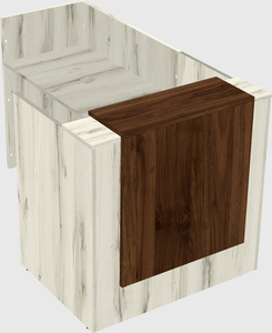 L-shaped modular reception