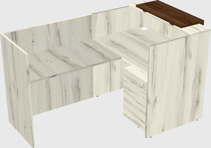 L-shaped modular reception