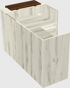 L-shaped modular reception