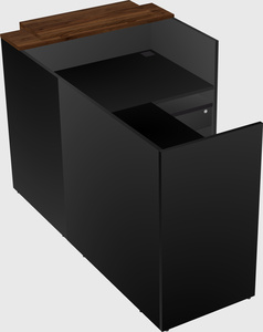 L-shaped modular reception