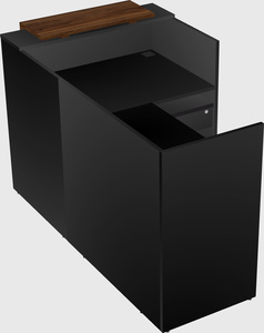 L-shaped modular reception