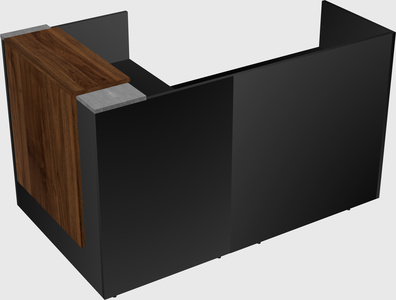L-shaped modular reception
