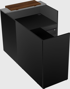 L-shaped modular reception