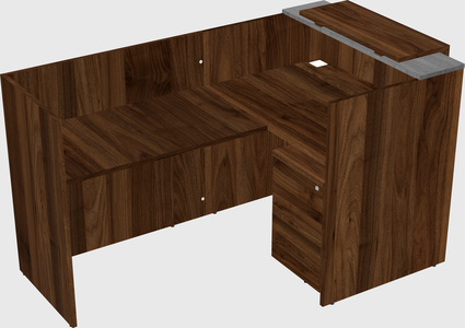 L-shaped modular reception