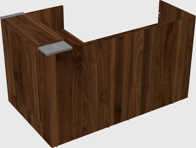 L-shaped modular reception