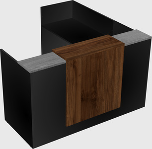 L-shaped modular reception