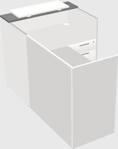L-shaped modular reception