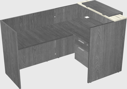 L-shaped modular reception
