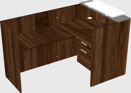 L-shaped modular reception