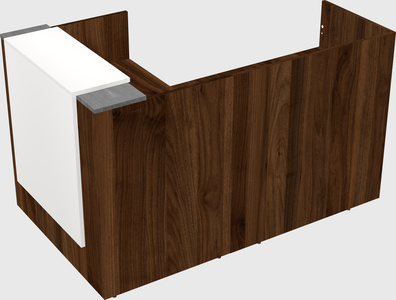 L-shaped modular reception