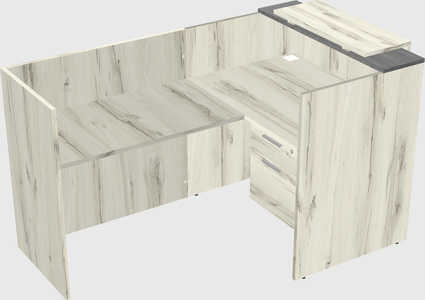 L-shaped modular reception