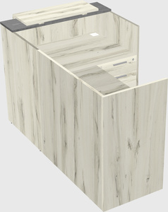 L-shaped modular reception