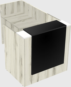 L-shaped modular reception