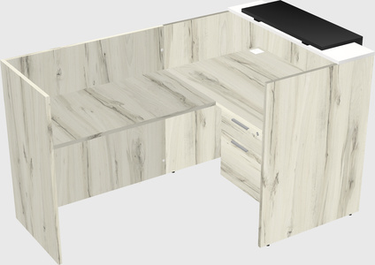 L-shaped modular reception