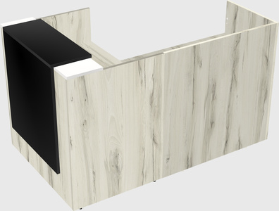 L-shaped modular reception