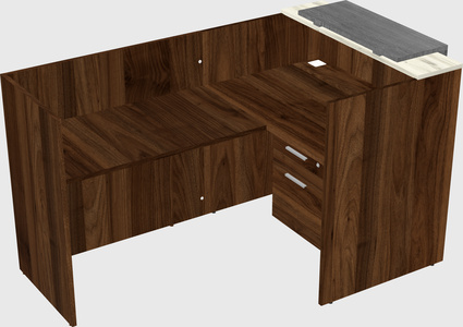 L-shaped modular reception
